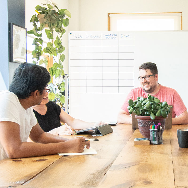 Meeting in a conference room